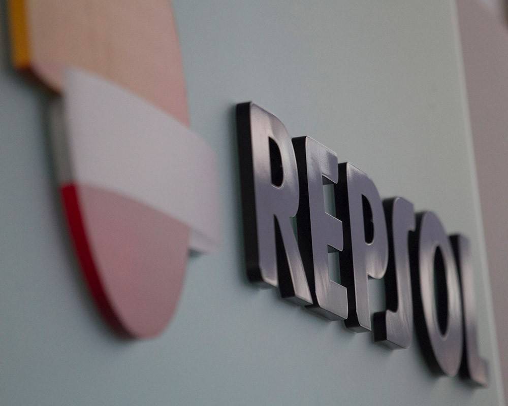 Vista del logo de Repsol